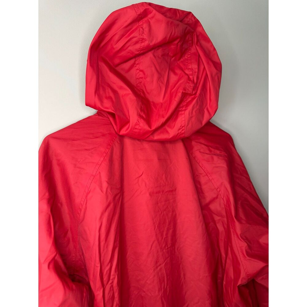 North End Windbreaker Jacket Mens M Red Hooded Lightweight Zip Rain Coat - Picture 8 of 11